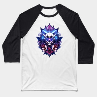 Cyberpunk Flowers Baseball T-Shirt